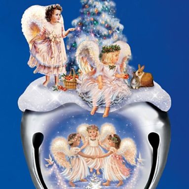 Christmas Blessings Jingle Bell Angel Ornaments