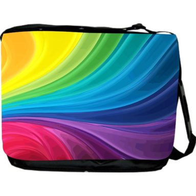 Rainbow Swirls Design Messenger Bag