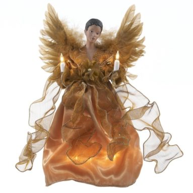 African American Angel Christmas Treetop Figurine