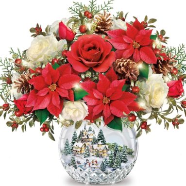 All Is Bright Always In Bloom Illuminated Table Centerpiece