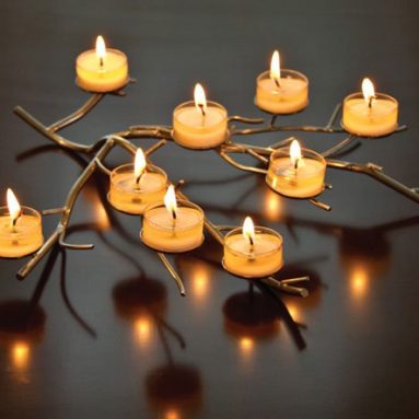 Aluminum Tree Branch Tea Light Holder