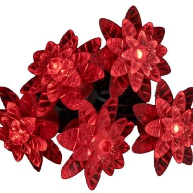 42% Discount: Kurt Adler 25-Light LED Red Petal Reflector Light Set