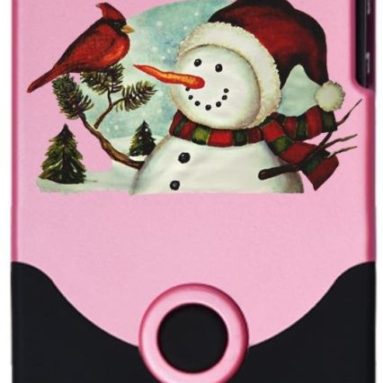 iPhone 4S Slider Case Pink Christmas Snowman