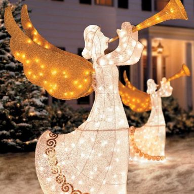 Animated Angels with Horn Christmas Decoration