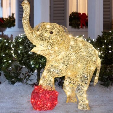 CHRISTMAS multicolor shimmering elephant