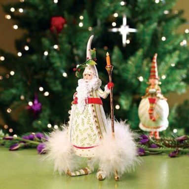 Candlelight Santa Ornament