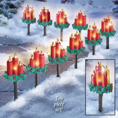 Christmas Candle Outdoor Path Lights Decoration