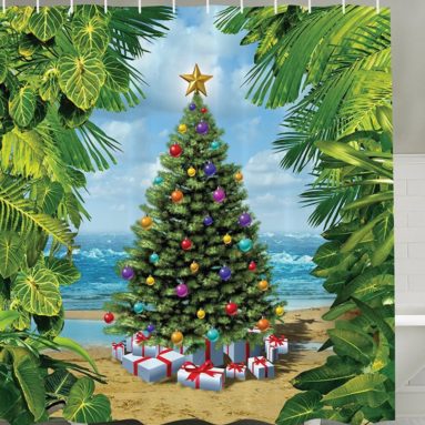 Christmas Concept on Tropic Sandy Beach
