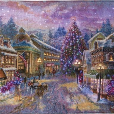 “Christmas Eve” Fiber Optic Wall Hanging Tapestry