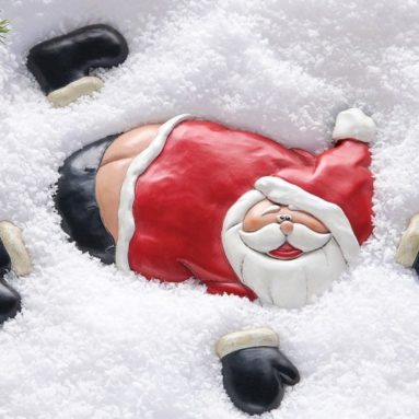 Christmas Flat Santa Ground Yard Decoration