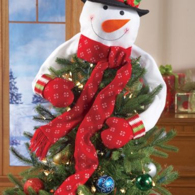 Christmas Snowman Top of the Tree Hugger