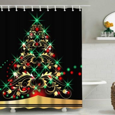 Christmas Tree Design Shower Curtain