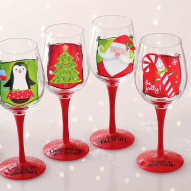 Christmas Tree Wine Glasses