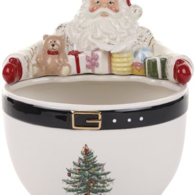 Christmas Tree Santa Nut Bowl