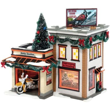 Harley Davidson Detail Shop Christmas Village