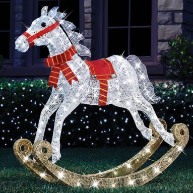 The 4′ Twinkling Rocking Horse