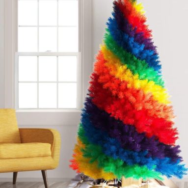 Color Rainbow Artificial Christmas Tree