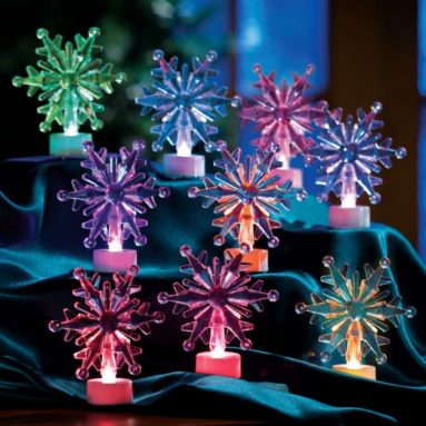 Color Changing Winter Snowflake Tealights