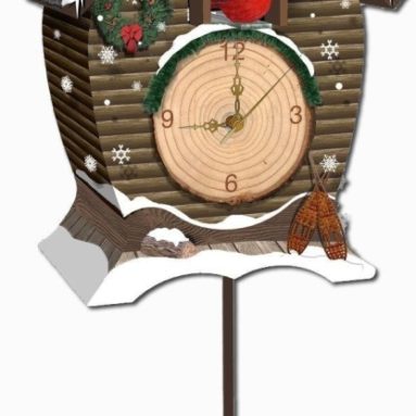 Cuckoo Clock Snowy Cabin