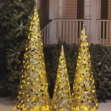 Decorative Lit Trees Yard Ornaments