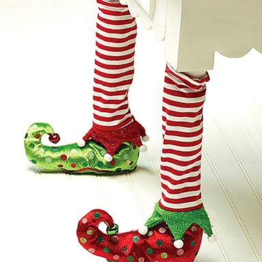 Elf Stockings and Slippers Christmas Chair Leg Covers