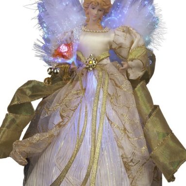 Fiber Optic LED Angel Christmas Treetop Figurine