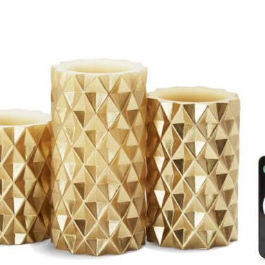 Geometric Flameless Pillar Candles