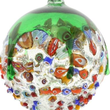 GlassOfVenice Murano Glass Venetian Mosaic Christmas Ornament