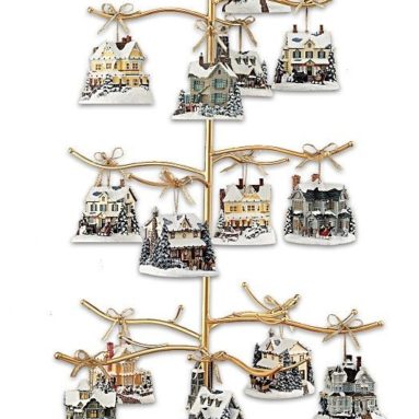 Gold Wire Ornament Tree Display