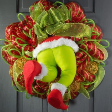 Green Monster Elf Bottom with Posable Legs for Wreath Tree Fireplace Decor