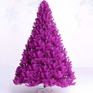 Purple artificial Christmas Tree