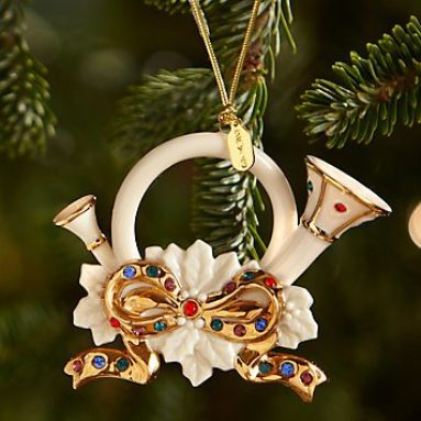 Holiday Gems French Horn Ornament