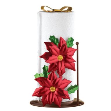 Holiday Poinsettia Paper Towel Holder