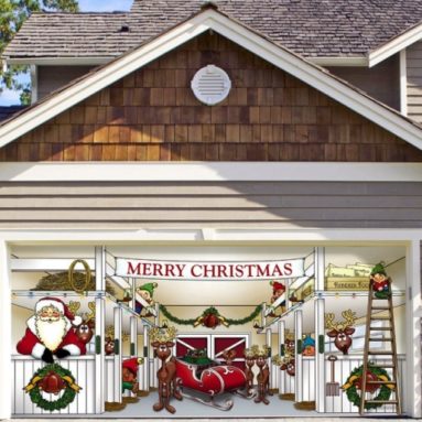 Christmas Holiday Garage Door Décor