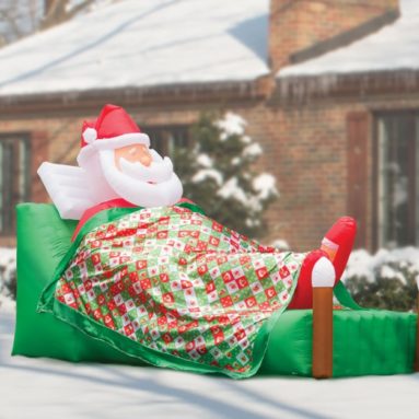 Inflatable Slumbering Santa