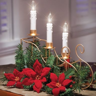 LED Christmas Flowers Centerpiece