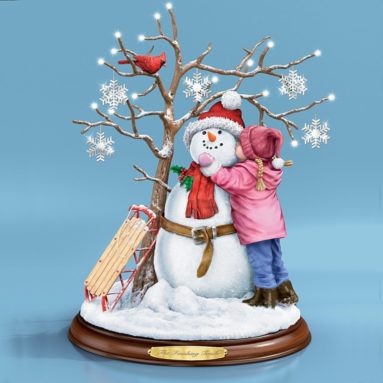 Light Up Holiday Musical Snowman Sculpture Bradford Exchange