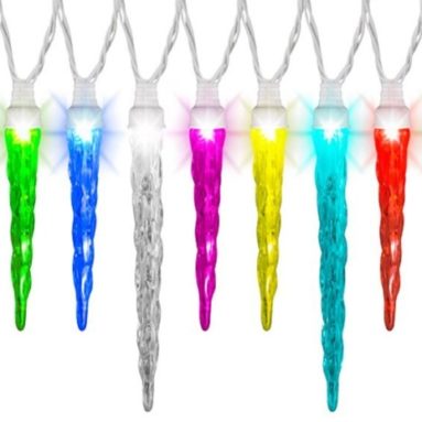 LightShow 24-Count LED Color Changing Icicle Christmas Lights