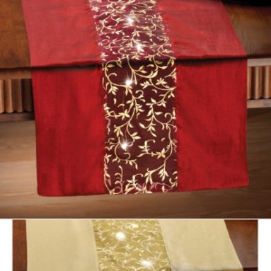 Lighted Holiday Table Runner Indoor Decoration