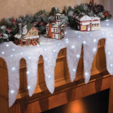 Lighted Icicle Mantel Runner Indoor Decoration