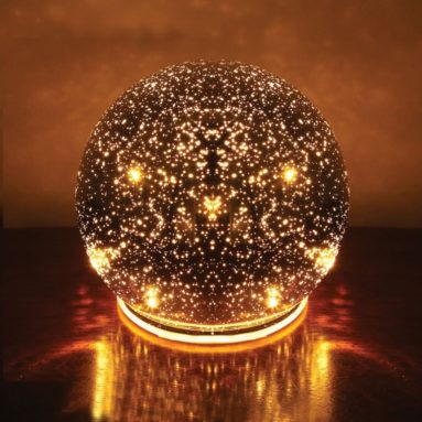 Lighted Mercury Glass Spheres