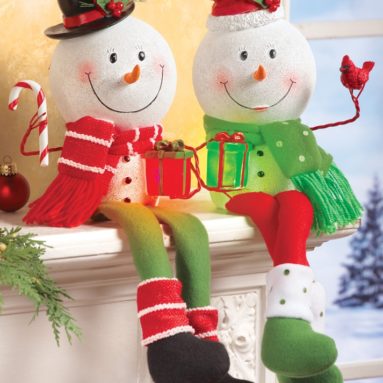 Lighted Snowman Shelf Sitter Holiday Decoration