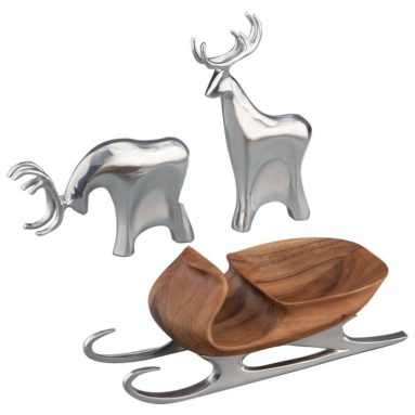Nambe Sleigh with Reindeer