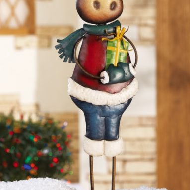 Marvin Moose Holiday Garden Stake Decoration