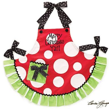 “Merry Christmas Y’all” Adult Hostess Apron