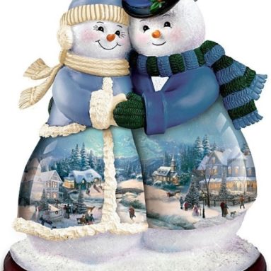 Musical Snowman Figurine