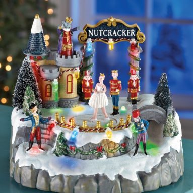 Nutcracker Ballet Musical Skating Rink Tabletop Decoration