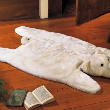 Polar Bear Cabin Decor Accent Rug