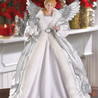 Porcelain Snow Angel Christmas Tree Topper