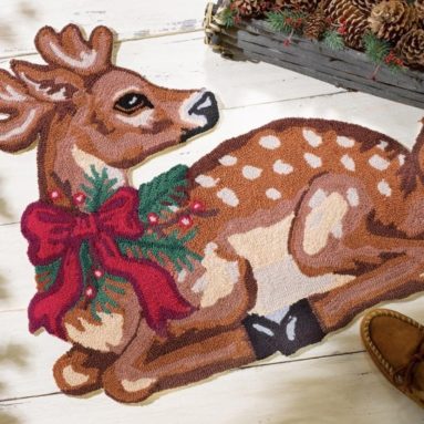 Reindeer Holiday Accent Rug